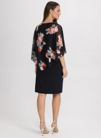 Robe à superposition en chiffon floral