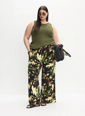 Melanie Lyne - Abstract Wide-Leg Pants