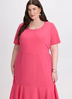 Robe à ourlet volanté