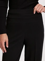 Pantalon Olivia à jambe large surpiqûres – court