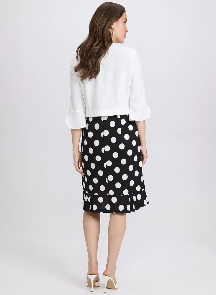 Polka Dot Dress & Jacket Set