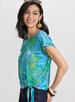 Palm Leaf Print Top
