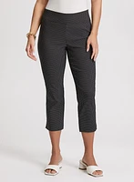 Pull-On Micro Dot Capri Pants