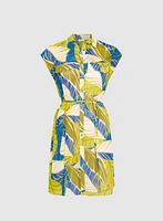 Tunique en chiffon à motif palmiers