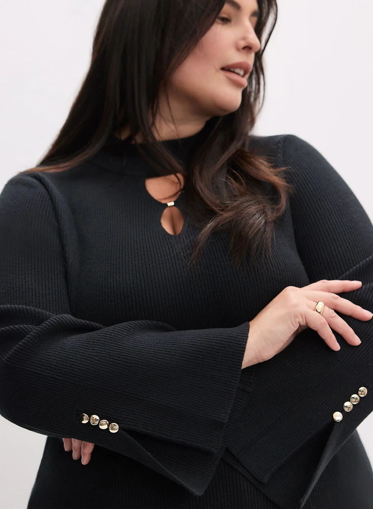 Cutout Ribbed Sweater