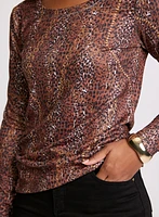 Vex- Animal & Chain Print Top