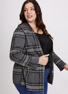 Cardigan à motif écossais