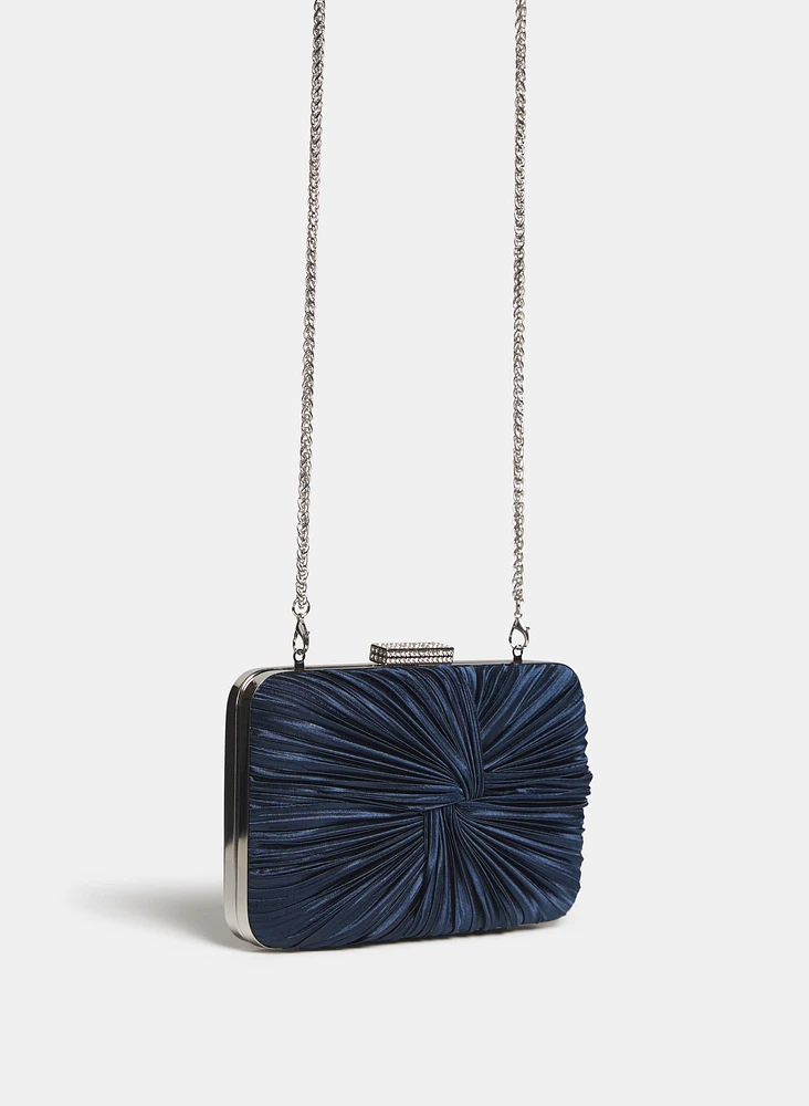 Knot Satin Clutch