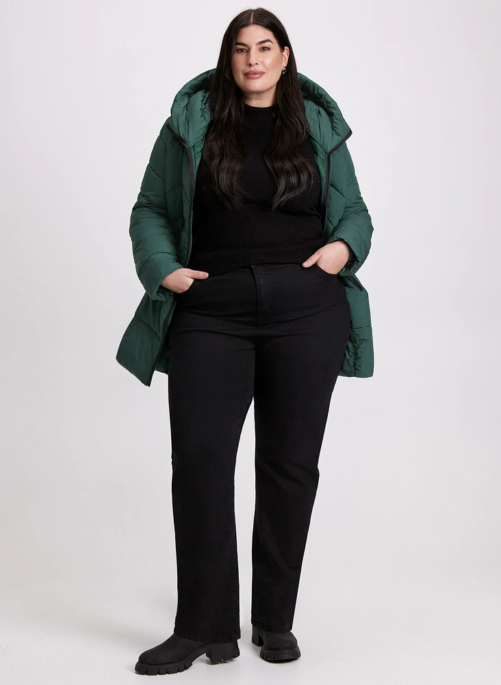 Manteau bouffant en matières recyclées