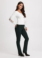 Pull-On Straight Leg Jeans