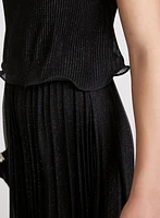 Glitter Pleated Dress