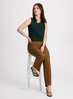 Sleeveless Blouse & Cargo Pants