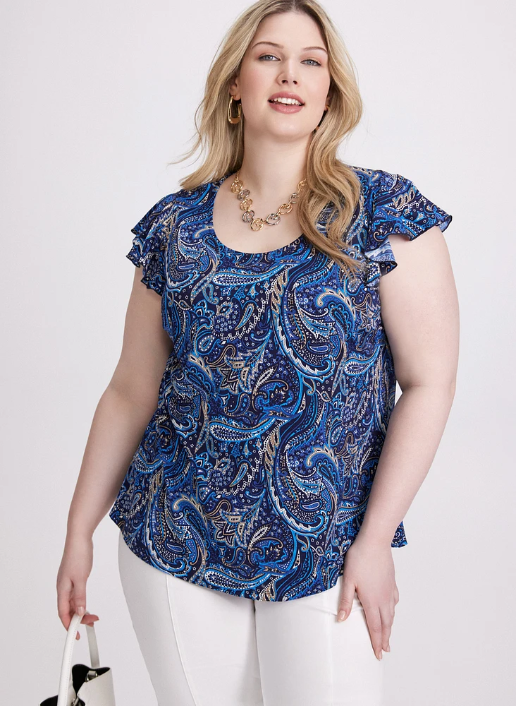 Paisley Print Top