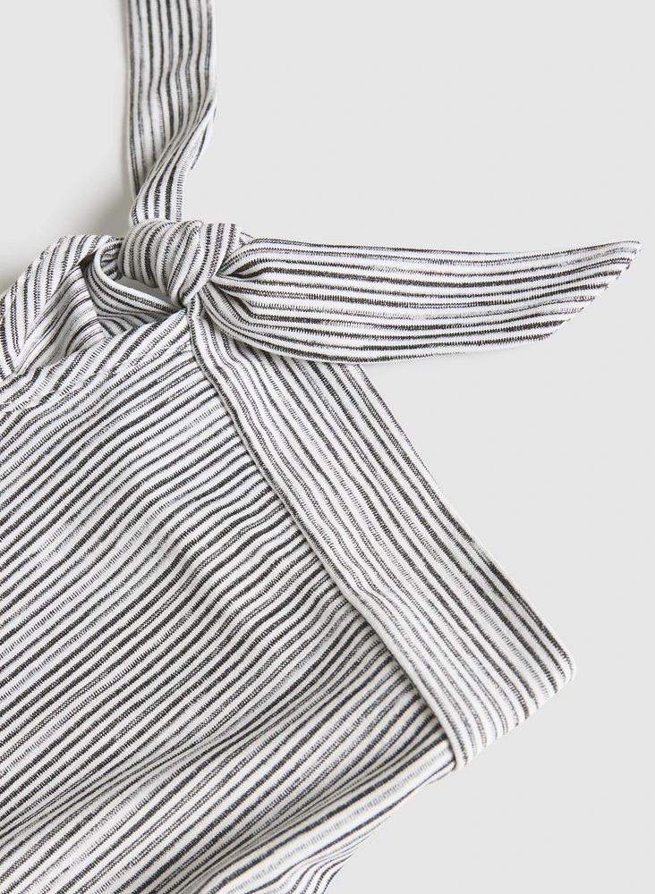 Striped Knot Sleeve T-Shirt