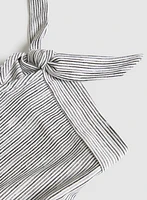 Striped Knot Sleeve T-Shirt
