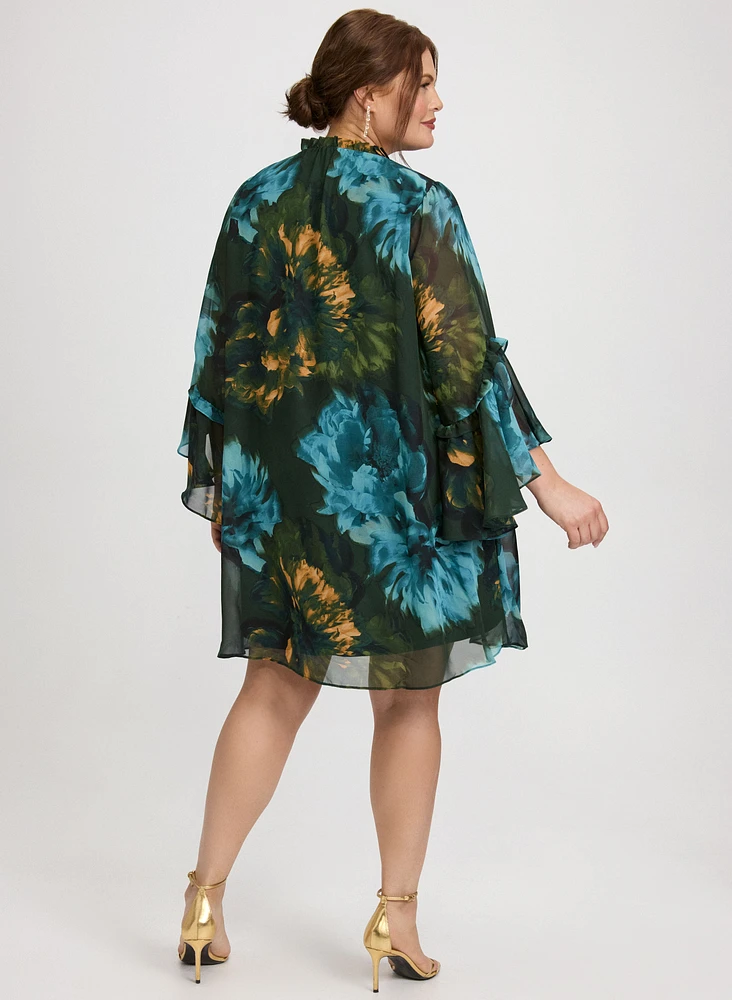 Robe en chiffon florale