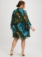 Robe en chiffon florale