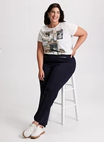 Paris Print T-Shirt & Straight Leg Pants