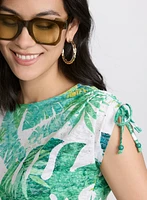 Embellished Palm Print T-Shirt
