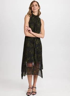 Floral Mock Neck Dress