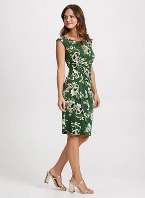 Fitted Sleeveless Floral Dress