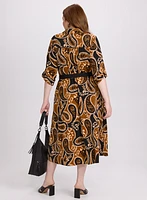 Robe-chemisier à motif paisley