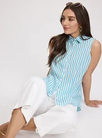 Blouse rayée sans manches