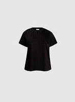 Split V-Neck Tee