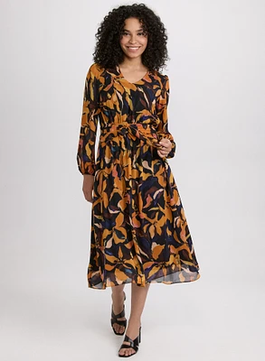 Robe florale en chiffon