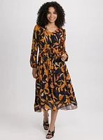 Robe florale en chiffon
