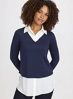 Embellished Illusion Blouse