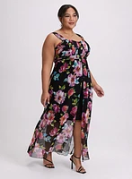 Robe maxi à motif floral