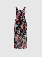 Robe maxi à motif floral