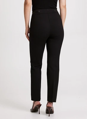 Pantalon Sofia à détail en cuir végane