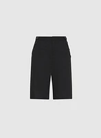 Linen-Blend Bermuda Shorts