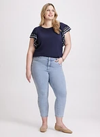 Stone Embellished Straight-Leg Jeans