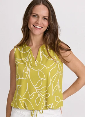 Haut à motif tropical