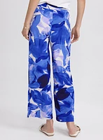 Pantalon Olivia large à motif feuilles