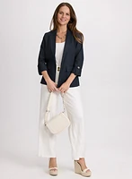 Blazer en mélange de lin