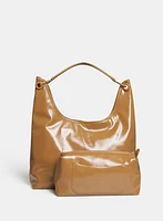 Ensemble sac à main et pochette en cuir végane