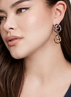 Two-Tier Dangle Earrings