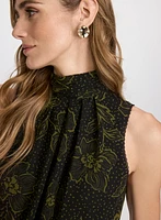 Floral Mock Neck Dress