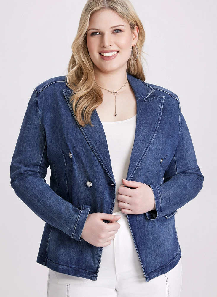 Joseph Ribkoff - Button Denim Jacket