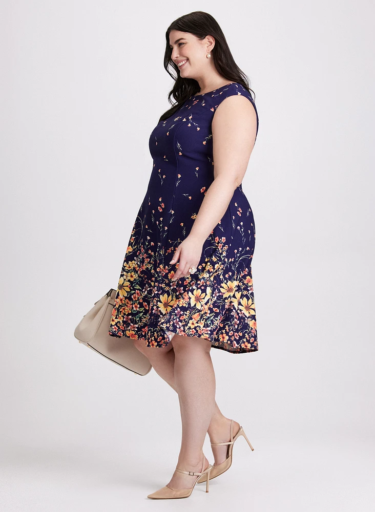 Floral Trim Dress