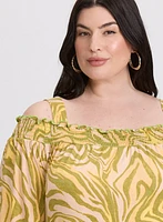 Abstract Zebra Print Top