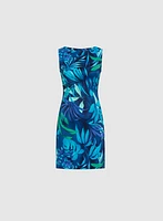 Short Tropical Print Dress