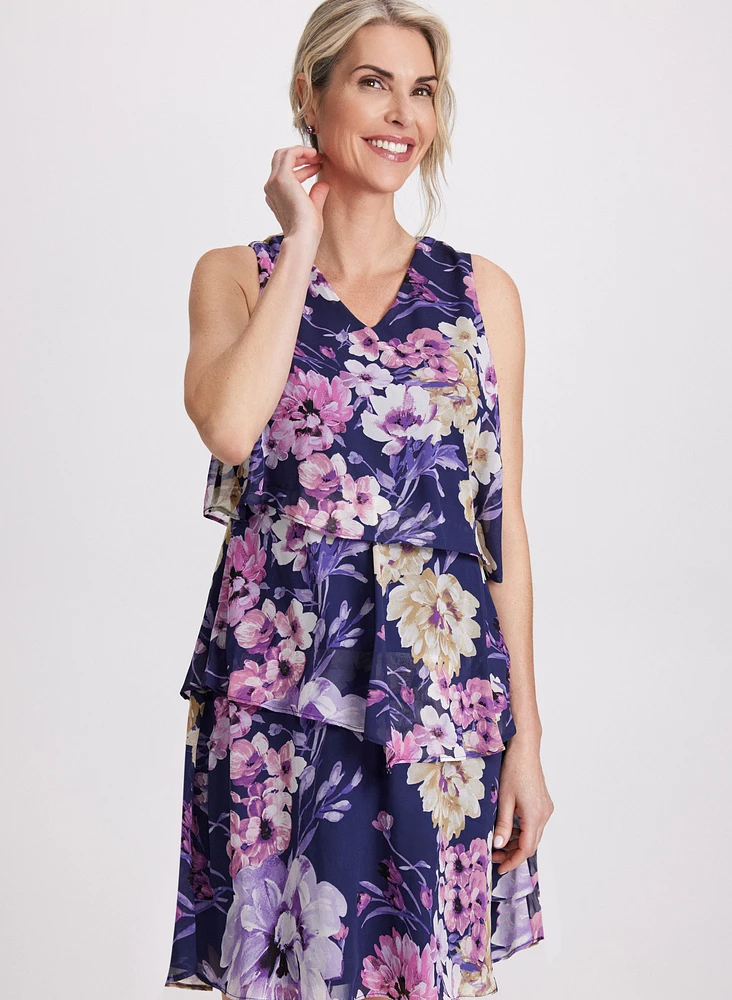 Tiered Floral Dress