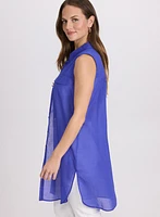 Voile Button-Down Blouse