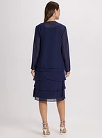 Ensemble à veste et robe en chiffon