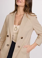 Blazer en mélange de lin
